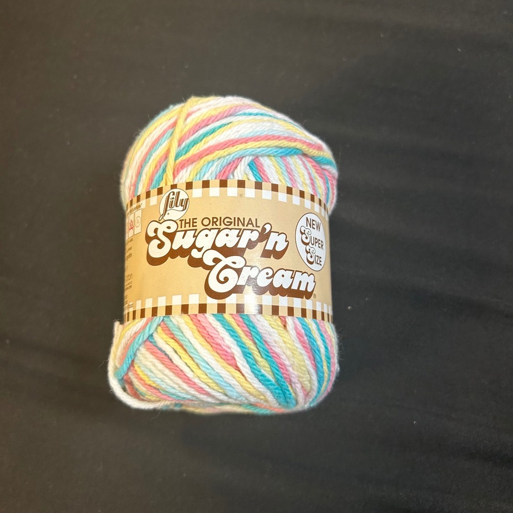 1Skein 3oz 4ply Lily Sugar'n Cream super cotton Spring Meadows #19173 Lot #71961